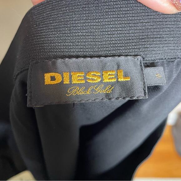 DIESEL BLACK GOLD black sequin pull on mini skirt size small - Picture 4 of 5